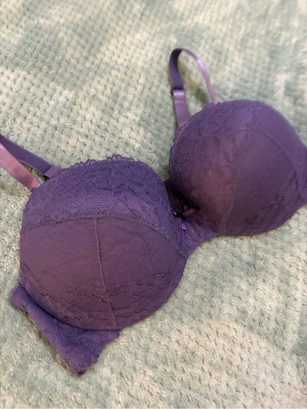 torrid Deep Purple Lace Push-Up Bra Full Coverage Plus size 40DDD - Picture 2 of 13